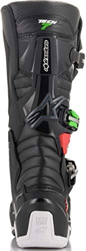 Alpinestars Tech 7 - Botas de motocross (talla 48), color negro, rojo y verde