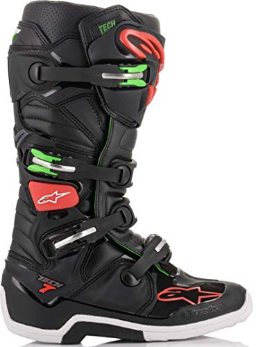 Alpinestars Tech 7 - Botas de motocross (talla 48), color negro, rojo y verde