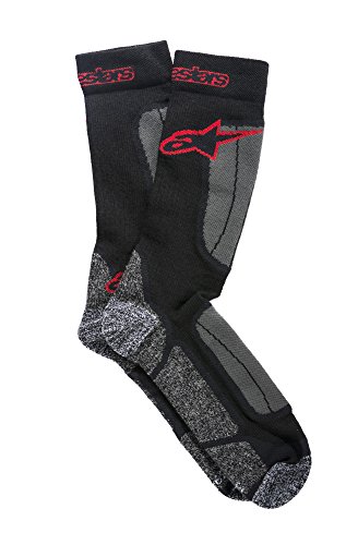 Alpinestars térmico Calcetines, Hombre, Color Negro y Rojo, tamaño Small