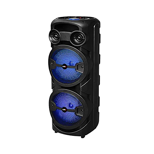 Altavoz Bluetooth BSL-S60 con iluminación RGB | 2 Altavoces de 8 Pulgadas | 2x15W RMS | Batería de 4 Horas de duración | Función Karaoke | Radio FM | USB | TF