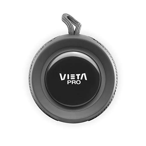 Altavoz Easy 2 de Vieta Pro, con Bluetooth 5.0, True Wireless, Micrófono, Radio FM, 12 Horas de autonomía, Resistencia al Agua IPX7 y botón Directo al Asistente Virtual; Acabado en Color Negro.