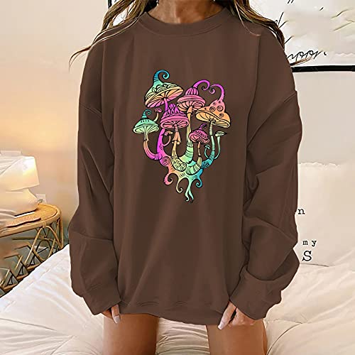 Alueeu Camisetas Casuales de Manga Larga para Mujer Halloween con Cuello Redondo Blusas Sudaderas Sueltos Tops Pullover para Otoño Invierno Oferta