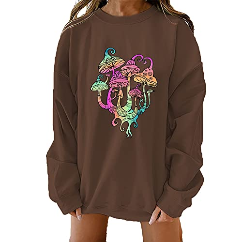 Alueeu Camisetas Casuales de Manga Larga para Mujer Halloween con Cuello Redondo Blusas Sudaderas Sueltos Tops Pullover para Otoño Invierno Oferta