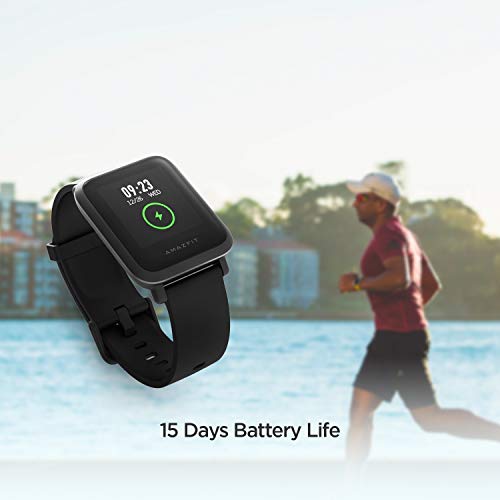 Amazfit Bip S Smartwatch 5ATM GPS GLONASS Inteligente Reloj Bluetooth Bip 2 para Android y iOS Version Global (Negro), 4+64GB