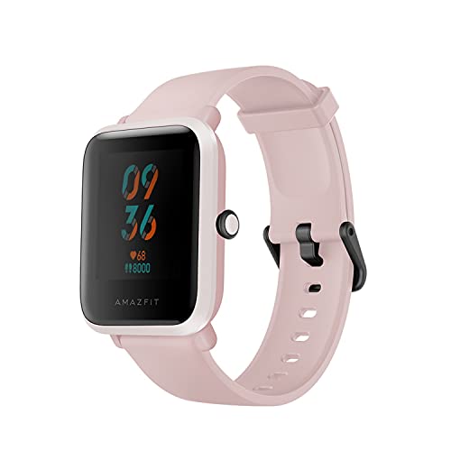 Amazfit Bip S Smartwatch Reloj Inteligente Fitness Rastreador con Monitor cardíaco y Gimnasia batería útil de 40 días duración Sumergible 5 ATM Bluetooth 5.0 / BLE Andriod iOS (Rosa)