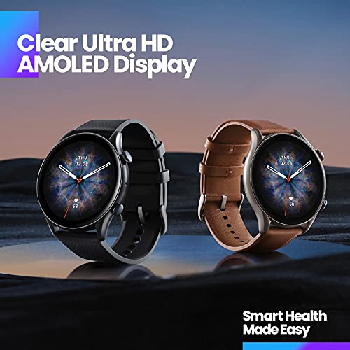 Amazfit GTR 3 Pro Smartwatch Deportivo Pantalla AMOLED de 1.45"Frecuencia Cardíaca Sueño Estrés Monitorización de SpO2 150+ Modos Deportivos GPS Llamadas Bluetooth Control de Música Alexa Negro