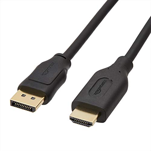 Amazon Basics - Cable de DisplayPort a HDMI con conectores dorados (3,04 m)