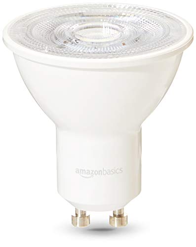 Amazon Basics Professional - Bombilla de foco LED GU10, equivalente a 35 W, luz blanco cálido, regulable - juego de 6