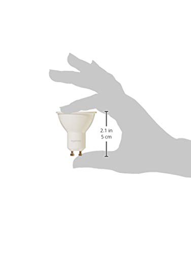 Amazon Basics Professional - Bombilla de foco LED GU10, equivalente a 35 W, luz blanco cálido, regulable - juego de 6