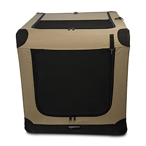 Amazon Basics - Transportín para perros, blando, plegable, 91cm