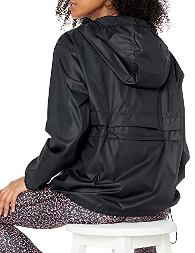 Amazon Essentials Cortavientos Plegable Sudadera, Negro, L