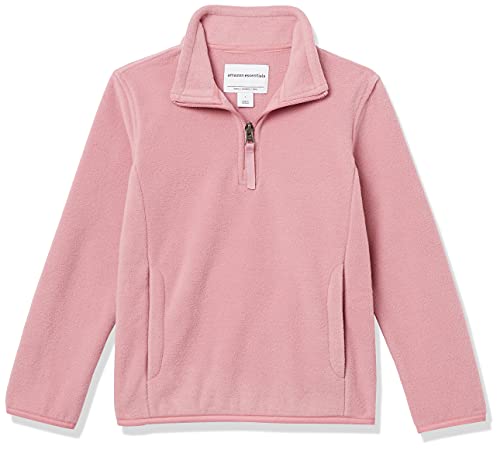 Amazon Essentials Girl'S Quarter-Zip Polar Fleece Jacket Chaqueta, Malva, 8 años