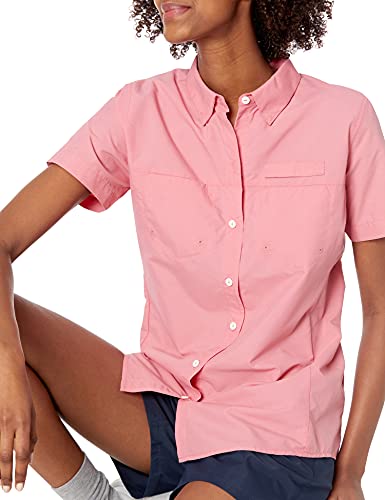 Amazon Essentials Short-Sleeve Classic Fit Outdoor Shirt with Chest Pockets Camisa, Rosa, M