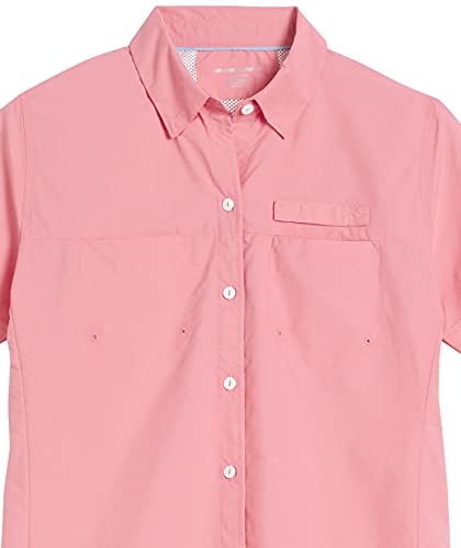 Amazon Essentials Short-Sleeve Classic Fit Outdoor Shirt with Chest Pockets Camisa, Rosa, M
