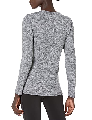 Amazon Essentials Tech Stretch Long-Sleeve T-Shirt athletic-shirts, Negro Heather, US S (EU S - M)