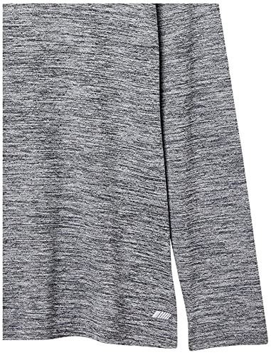 Amazon Essentials Tech Stretch Long-Sleeve T-Shirt athletic-shirts, Negro Heather, US S (EU S - M)