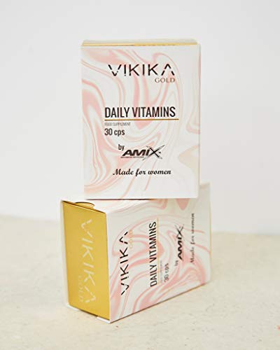 AMIX Nutrition | Vikika Gold l Daily Vitamins | Complejo Vitamínico Diario | 30 Cápsulas | Efecto Inmediato | Rápida Absorción | Vitaminas Mujer | Contiene Vital Complex y Coenzima Q10