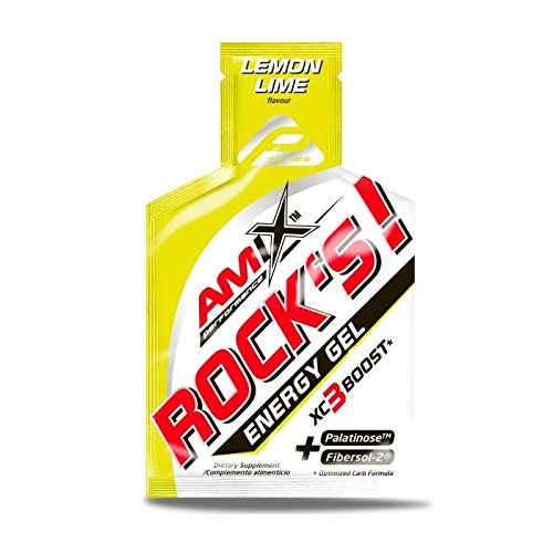 Amix Performance Energy Rock´s Gel Sin Cafeína - 20 geles x 32 gr - Sabor - Lima-Limón