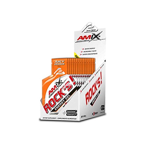 Amix Performance Energy Rock´s Gel Sin Cafeína - 20 geles x 32 gr - Sabor - Lima-Limón