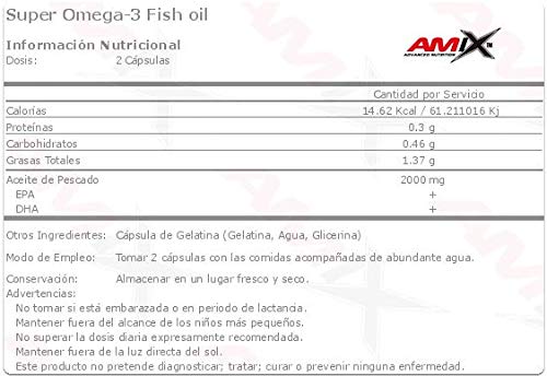 Amix Pro Fish Oil Omega 3 Power 60 Capsulas