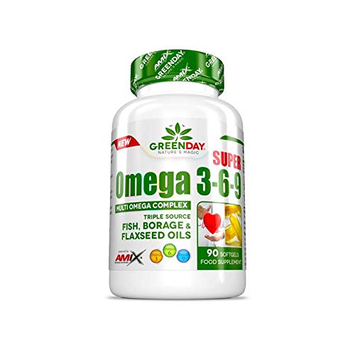 AMIX - Suplemento Alimenticio - Súper Omega 3-6-9 en Formato de 90 Cápsulas - Ayuda a Regular Tu Organismo - Contribuye al Correcto Funcionamiento del Corazón