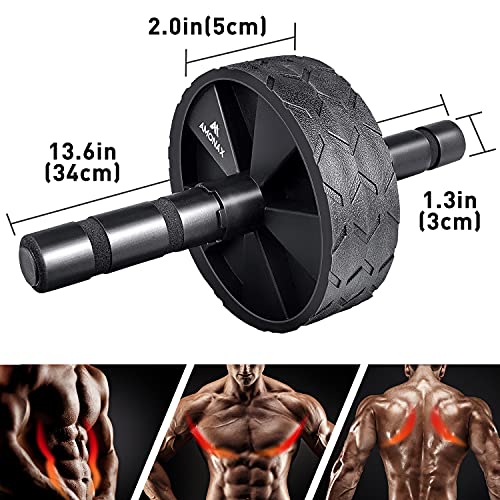 Amonax ejercicio en casa kit (juego de soportes para flexiones, rueda abdominales, cuerda saltar), fitness aparatos de gimnasia, deporte Equipo de entrenamiento de fuerza, musculacion pesas calistenia