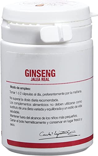 Ana Maria Lajusticia - Ginseng con jalea real – 60 cápsulas. Reduce el cansancio y la fatiga, refuerza el sistema inmunitario. Envase para 60 días de tratamiento.