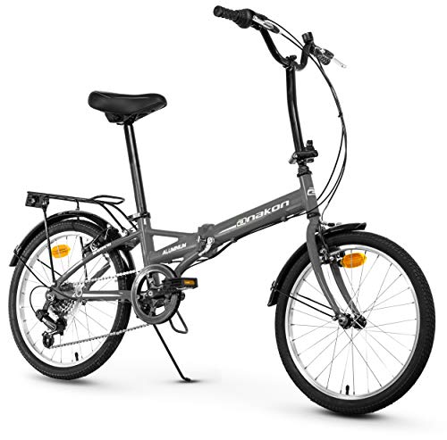 Anakon Folding Sport Bicicleta Plegable, Adultos Unisex, Gris