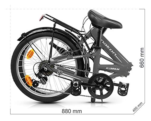 Anakon Folding Sport Bicicleta Plegable, Adultos Unisex, Gris