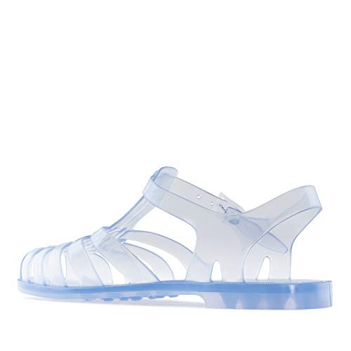 Andrés Machado – Cómodas Sandalias de Verano de Goma Unisex para Mujeres y Hombres - AM188 color transparente- Cangrejeras con Cierre de Hebilla – Talla 42 EU