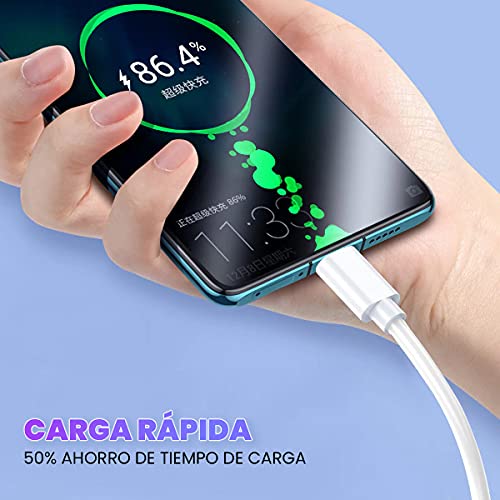 APOKIN® Cable Tipo-C Corto [30 cm],Cable Tipo C de Carga Ultra Rápida 100W/18WPD 20V/5A PD con E-Mark Chip y Cable de Datos para MacBook Pro,iPad Pro, Samsung, Oppo, Xiaomi, Realme, VIVO, Huawei