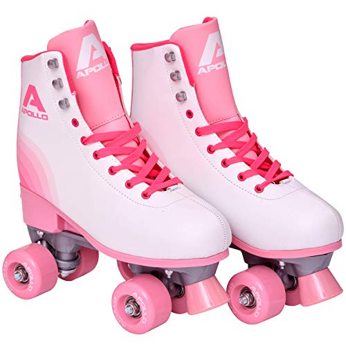 Apollo Patines de 4 Ruedas Clásicos, Patines para Niños, Adolescentes y Adultos, Patines de Niña y Patines de Mujer de Talla Ajustable, 3 Tamaños, Ajustables Talla 31 a 42