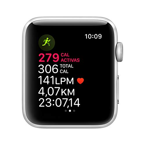 Apple Watch Series 3 (GPS, 42mm) Aluminio en Plata - Correa Deportiva Blanco