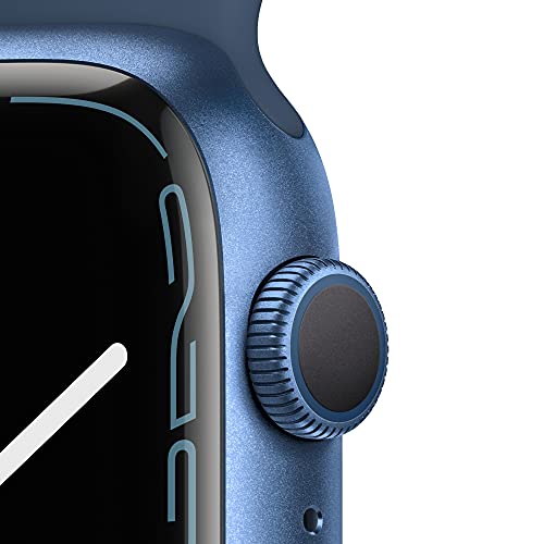 Apple Watch Series 7 (GPS) - Caja de Aluminio en Azul de 45 mm - Correa Deportiva en Color Abismo - Talla única