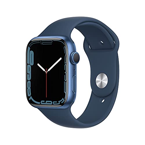 Apple Watch Series 7 (GPS) - Caja de Aluminio en Azul de 45 mm - Correa Deportiva en Color Abismo - Talla única