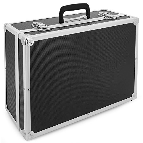 AR Carry Box® - Maletín de aluminio para herramientas, vacío, con unas medidas de 450 x 320 x 175 mm, negro