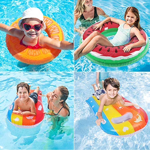 ARANEE Anillos de Natación para Niños, Flotador de Piscina de Frutas, Anillo de Tubo de Natación, Flotadores de Piscina Inflables Tubo Interior de Fiesta en la Piscina para Niños