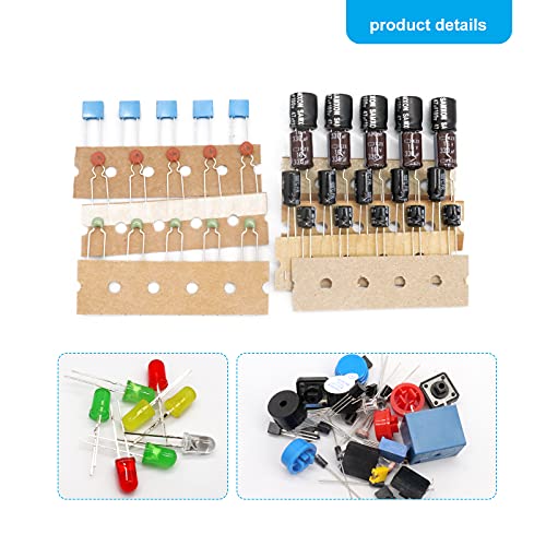 ARCELI Kit de diversión electrónica mejorada con módulo de fuente de alimentación, cable de puente, potenciómetro de precisión, 400 agujeros, placa Breadboard compatible con Arduino, Raspberry Pi