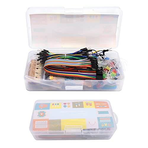 ARCELI Kit de diversión electrónica mejorada con módulo de fuente de alimentación, cable de puente, potenciómetro de precisión, 400 agujeros, placa Breadboard compatible con Arduino, Raspberry Pi