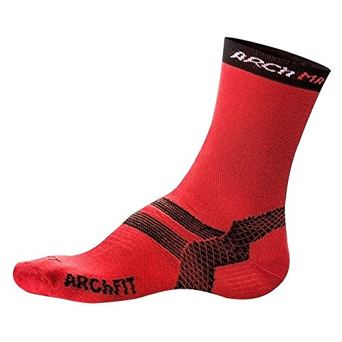 Arch Max Archfit Calcetines Deportivos, Hombre, Rojo, S (36-39)