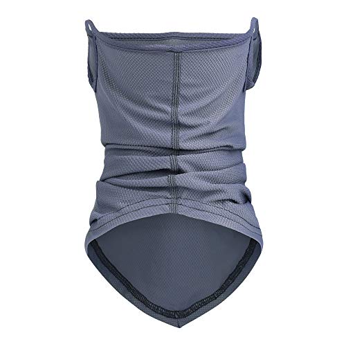 Arcweg Braga de Cuello Hombre Moto Deportes Braga de Cabeza Bandana Tubular Oreja de Montaje Verano al Aire Libre Elástico Transpirable 24.5 * 35.5cm Gris Oscuro