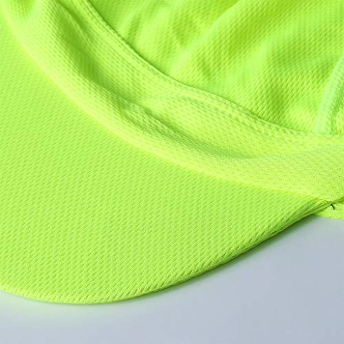 Arcweg Pañuelos de Cabezas Hombres Bandanas Verano Gorros Piratas de Ciclismo con Visera Malla Transpirable UV Protección UPF 50＋Running Deportes al Aire Libre Verde Fluorescente para Cabeza 54-62cm