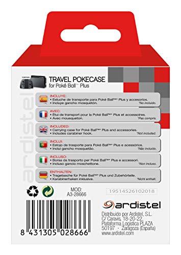 Ardistel - Estuche Travel Pokecase PokéBall Plus (Nintendo Switch)