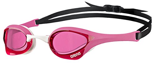 ARENA Cobra Ultra Gafas de natación, Unisex Adulto, Blanco,Negro,Rosa, Talla Única + Classic Gorro De Natación, Unisex Adulto, Negro (Black/Silver), Talla Única