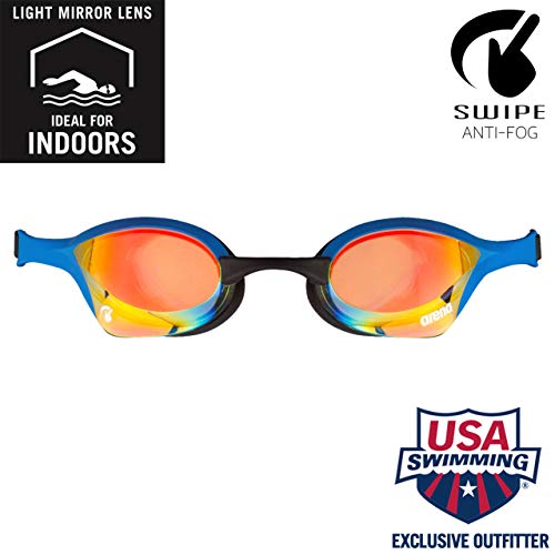 ARENA Gafas Cobra Ultra Swipe Mirror Gafas De Natación, Unisex niños, Yellow Copper, Única