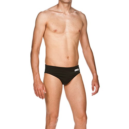 ARENA M Brief Bañador Slip Hombre Solid, Black-White, 95