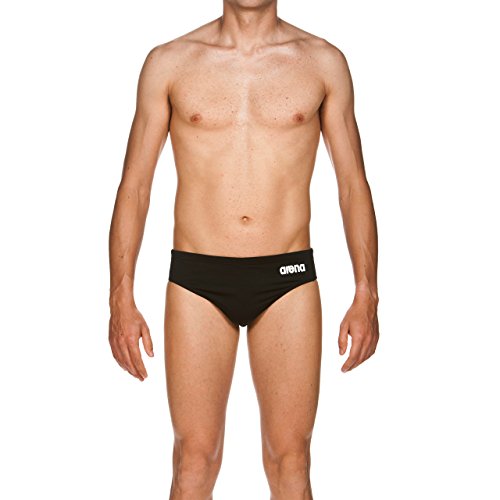 ARENA M Brief Bañador Slip Hombre Solid, Black-White, 95