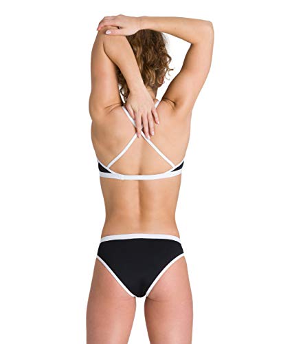 ARENA W Drawing Swim Pro Back One Piece L Bikini Set, Womens, Black/White, 42