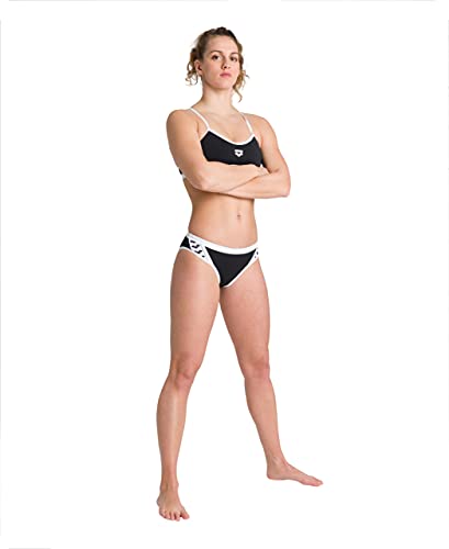 ARENA W Drawing Swim Pro Back One Piece L Bikini Set, Womens, Black/White, 42