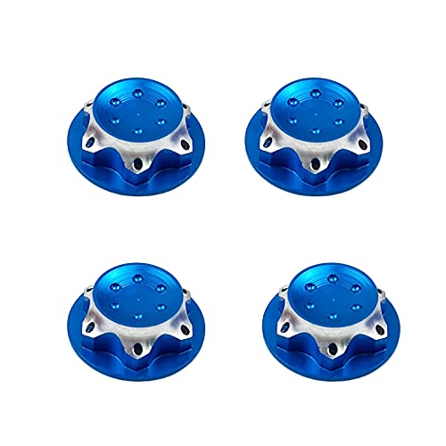 Argerrant 4pcs 17mm Adaptador de Tuerca de Bloqueo de Polvo para 1/8 Buggy/camión RC Off-Road Truck RedCat Losi Equipo-C Rueda y Llantas Nut (Color : Sky Blue)